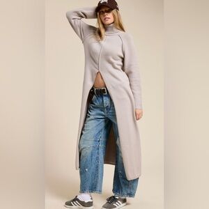 Hi-Low Tunic Sweater (Mushroom)